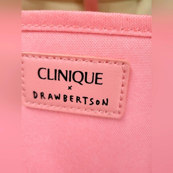 Clinique Drawbertson Light Pink Floral Tote Bag - Picture 5 of 7